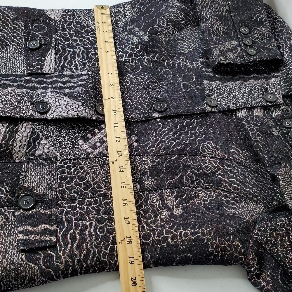 Chico's Lizbeta Metallic Patchwork Jacket Size L … - image 8